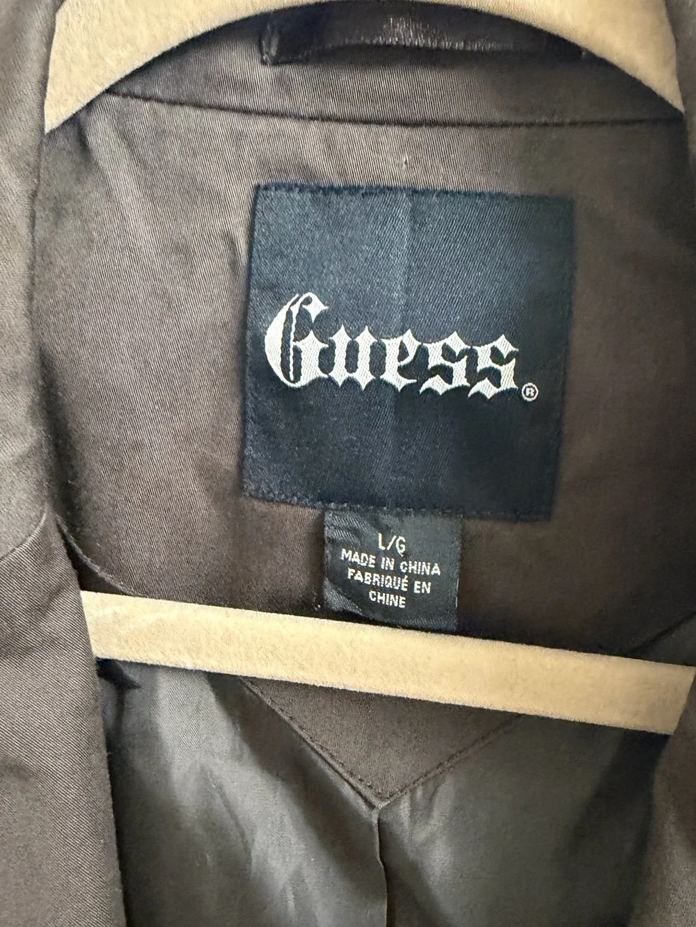 Guess Brown Men's Blazer with Notch Lapel